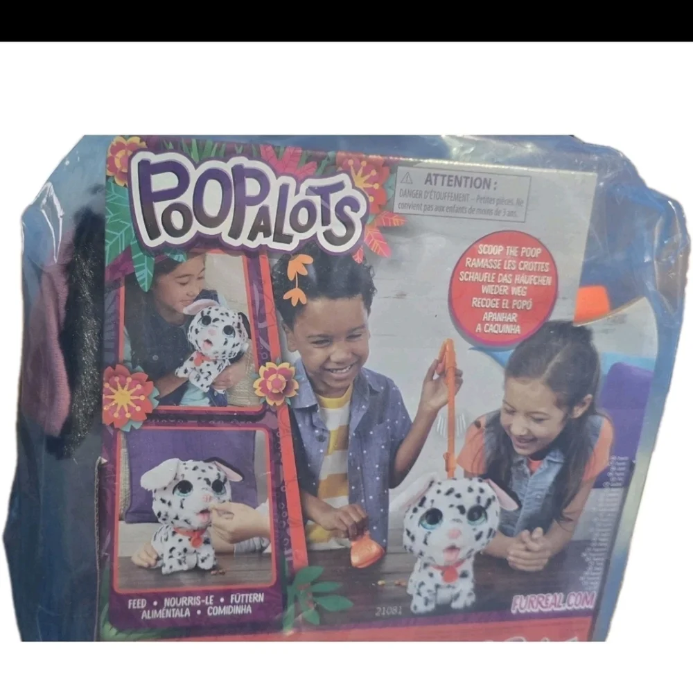 Hasbro FurReal Poopalots Dalmatian Toy - Black and White